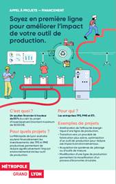 Appel à projets « Transition des outils de production » par la métropole de Lyon